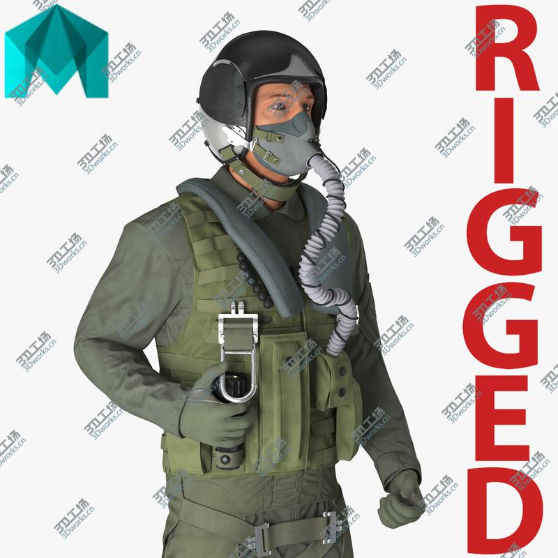 images/goods_img/202104092/US Military Jet Fighter Pilot Rigged for Maya/1.jpg